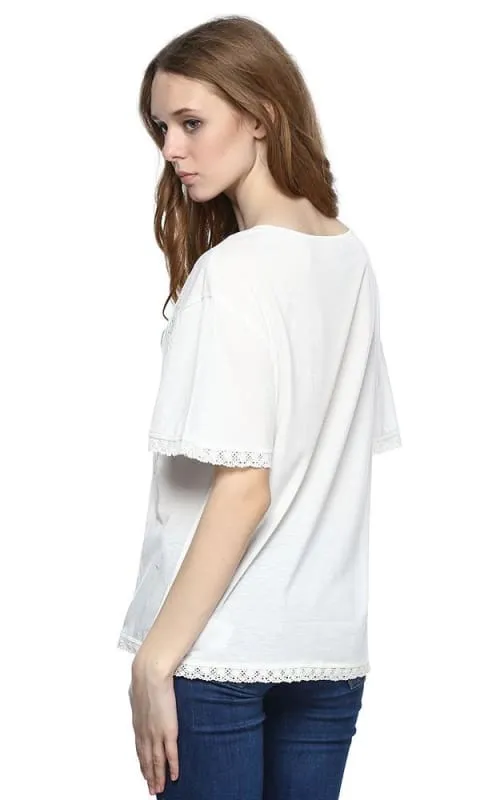 39305 Batwing Top - White