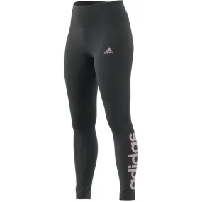 adidas Essentials High Waisted Logo Leggings - Womens - Solid Grey/Clear Pink