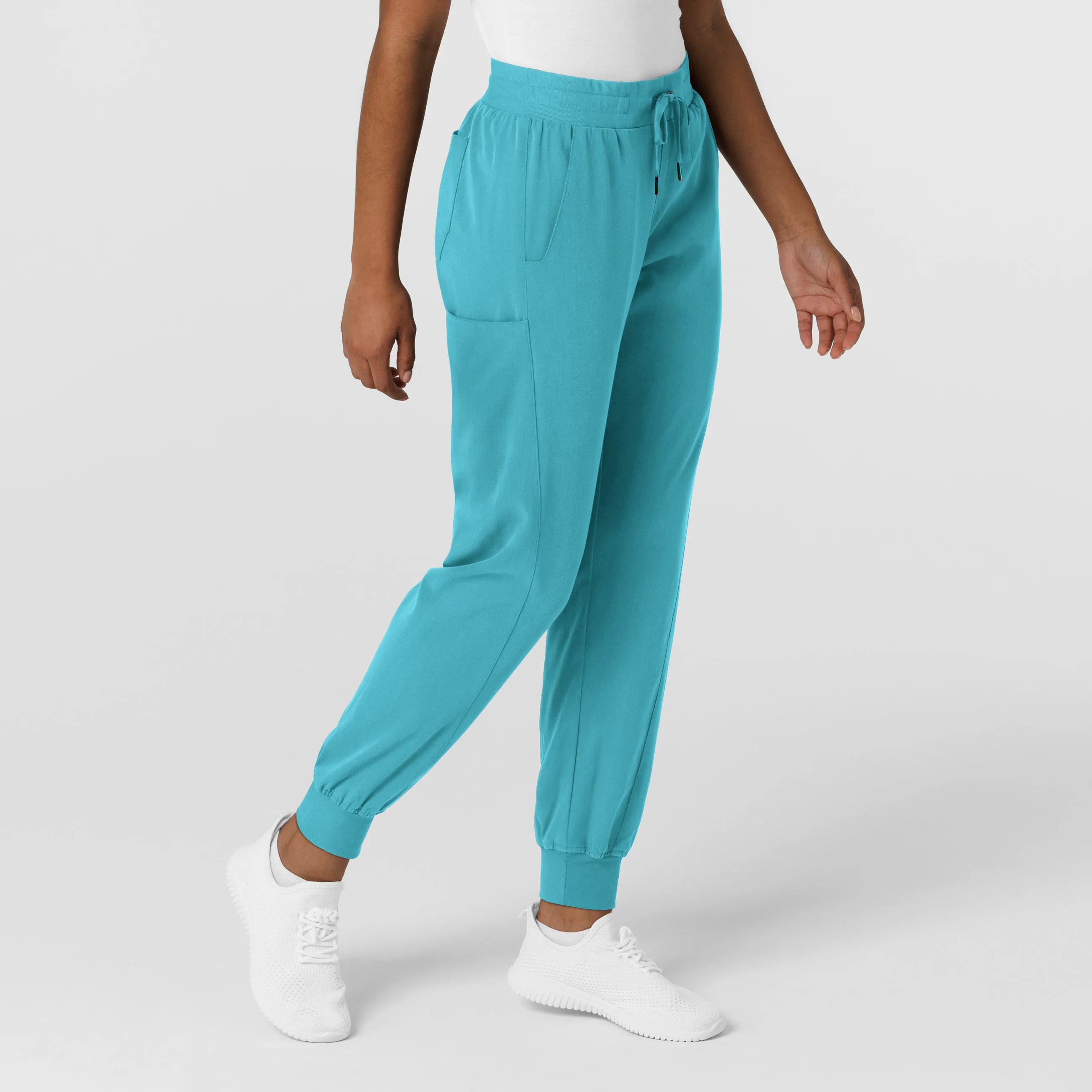 Aero Remix Women's Cargo Jogger Scrub Pant - Teal Blue