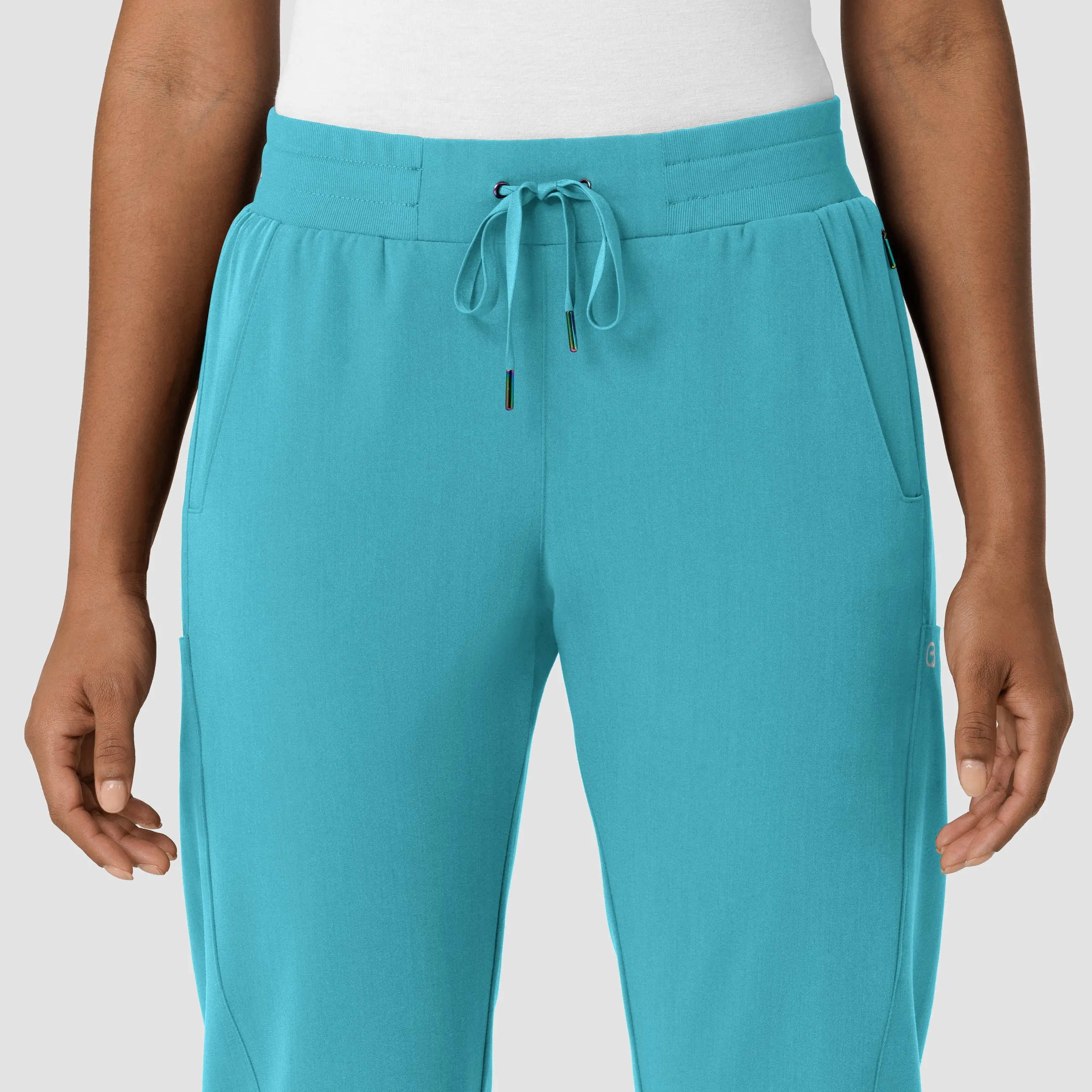 Aero Remix Women's Cargo Jogger Scrub Pant - Teal Blue