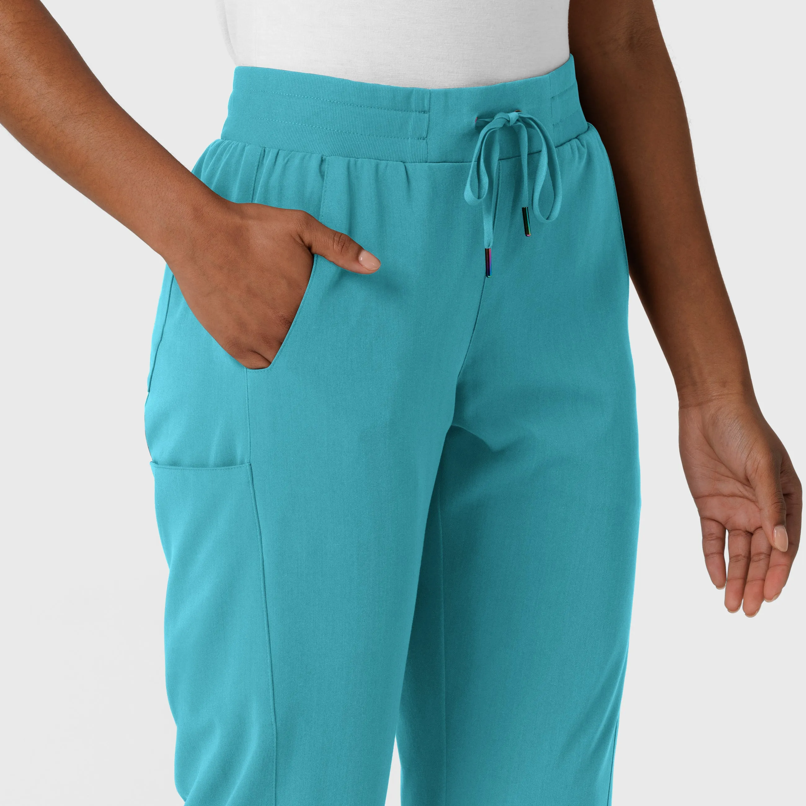 Aero Remix Women's Cargo Jogger Scrub Pant - Teal Blue