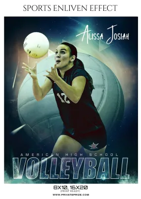 Alissa Josiah Volleyball American High School Sports Template - Enliven Effects