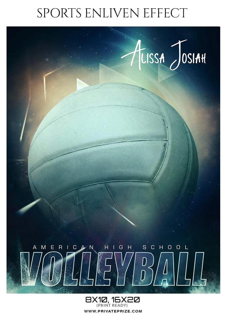 Alissa Josiah Volleyball American High School Sports Template - Enliven Effects