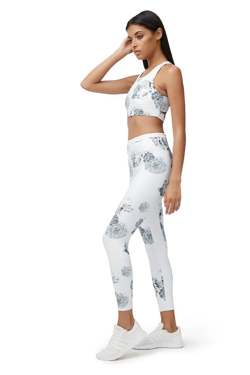 Allfenix Eden 7/8 Length Leggings in White with Print