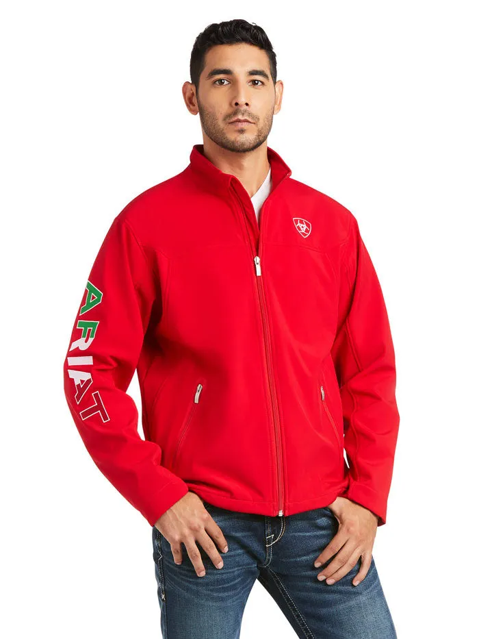 Ariat 10033525 Mens New Team Softshell MEXICO Jacket Red