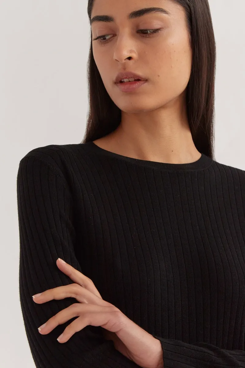 Assembly Label - Ella Long Sleeve Knit - Black