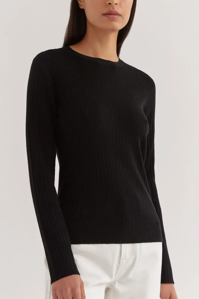 Assembly Label - Ella Long Sleeve Knit - Black