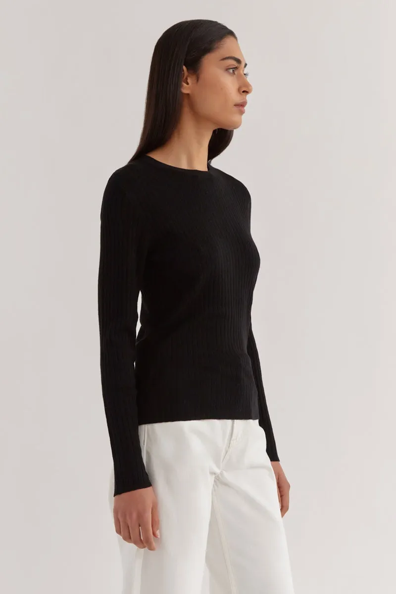 Assembly Label - Ella Long Sleeve Knit - Black