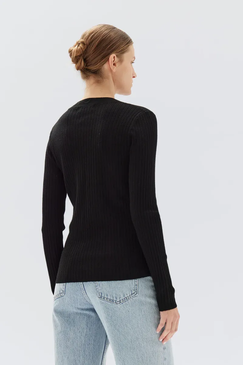 Assembly Label - Mia Long Sleeve Knit - Black