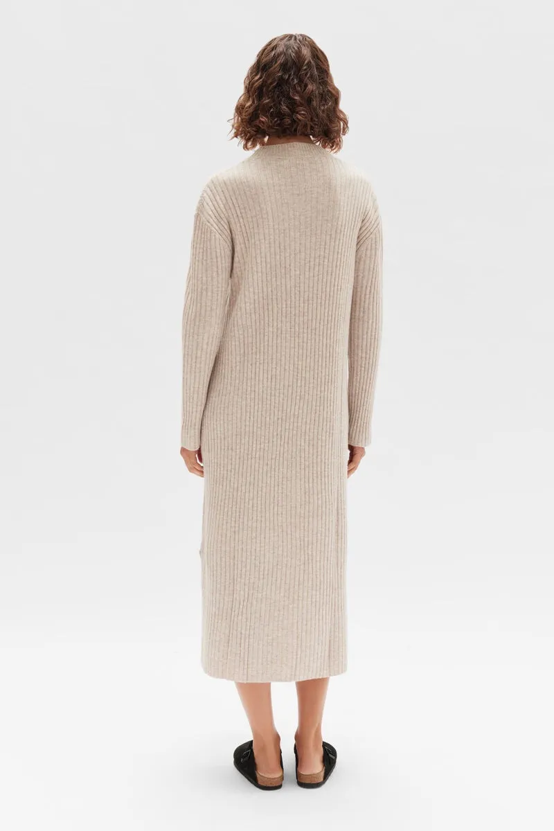 Assembly Label - Wool Cashmere Rib Dress - Oat Marle