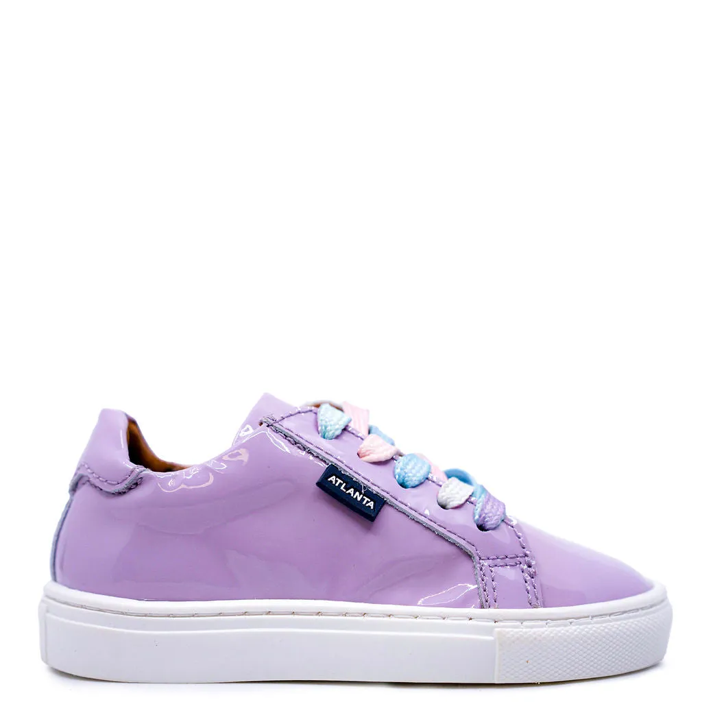 Atlanta Mocassin Violet Patent Zipper Sneaker