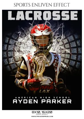 Ayden Parker - Lacrosse Sports Enliven Effects Photography Template