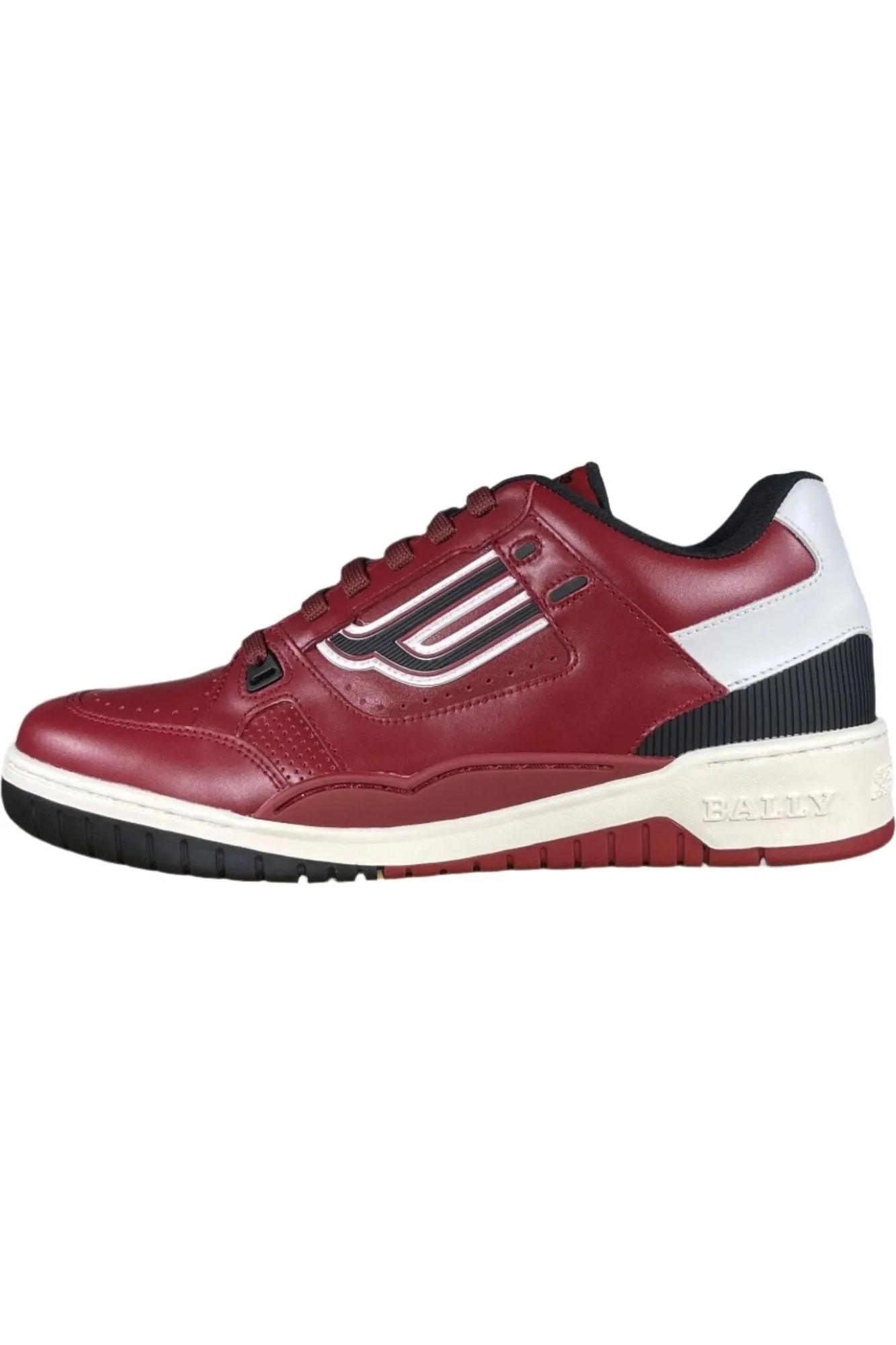 Bally Kuba Red Calf Leather Low Top Sneakers