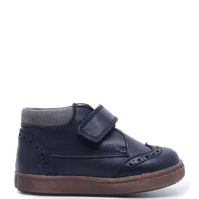 Beberlis Navy Wingtip Velcro Baby Sneaker