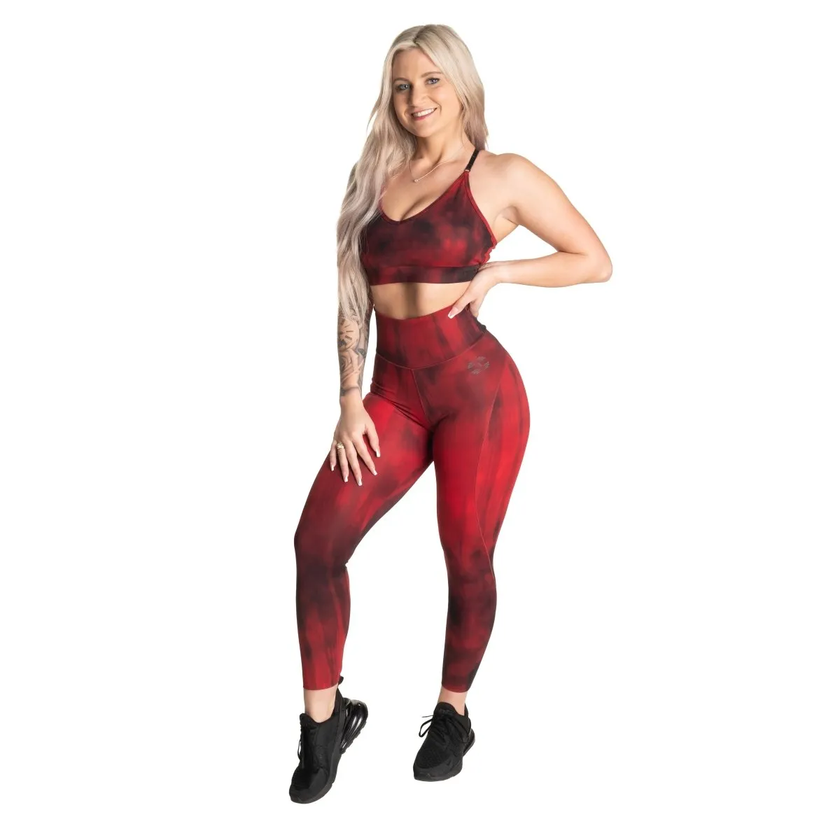 Better Bodies High Waist Leggings - Chilli Red Grunge