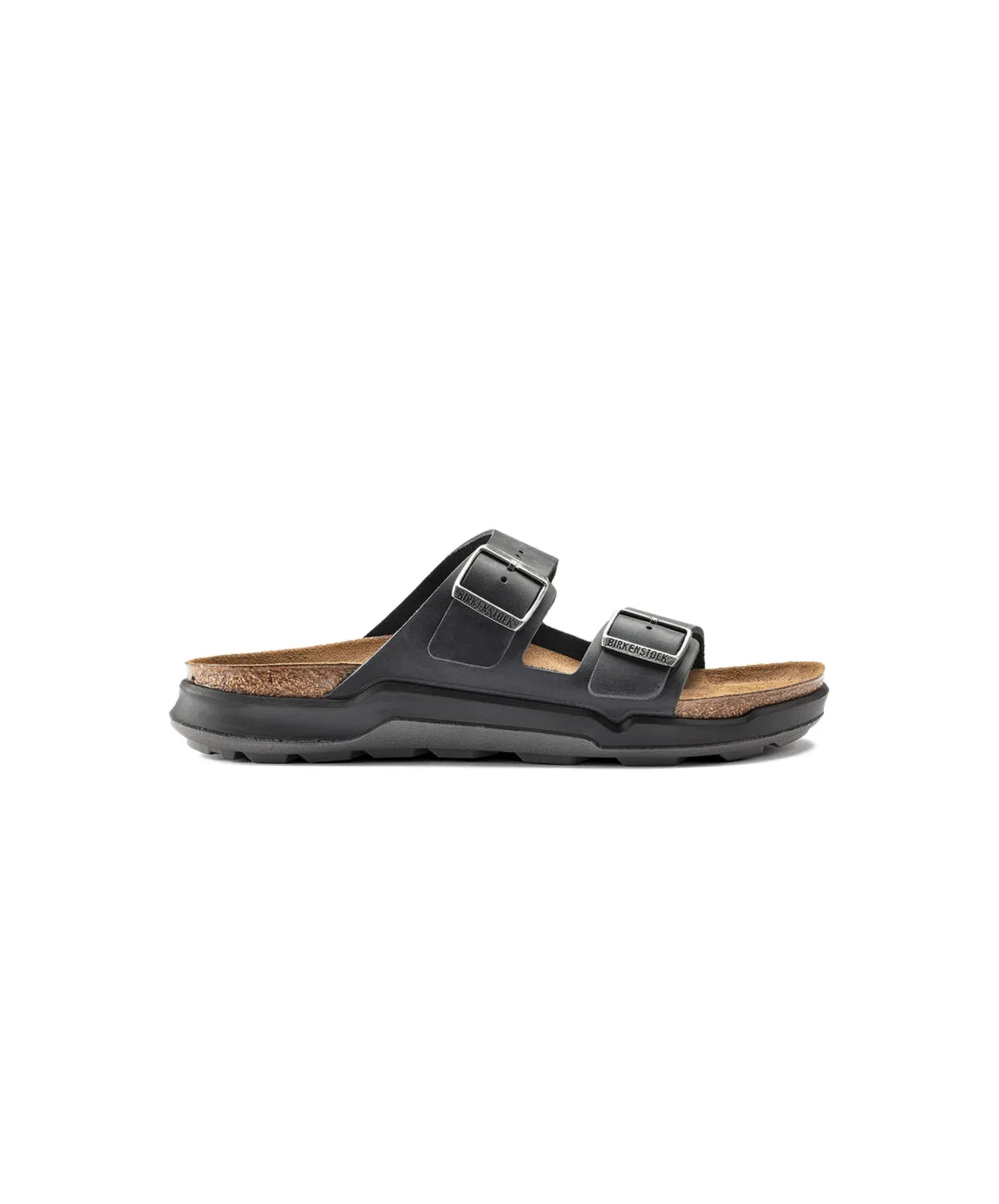 Birkenstock Arizona Cross Town Oiled Leather Black Sandals