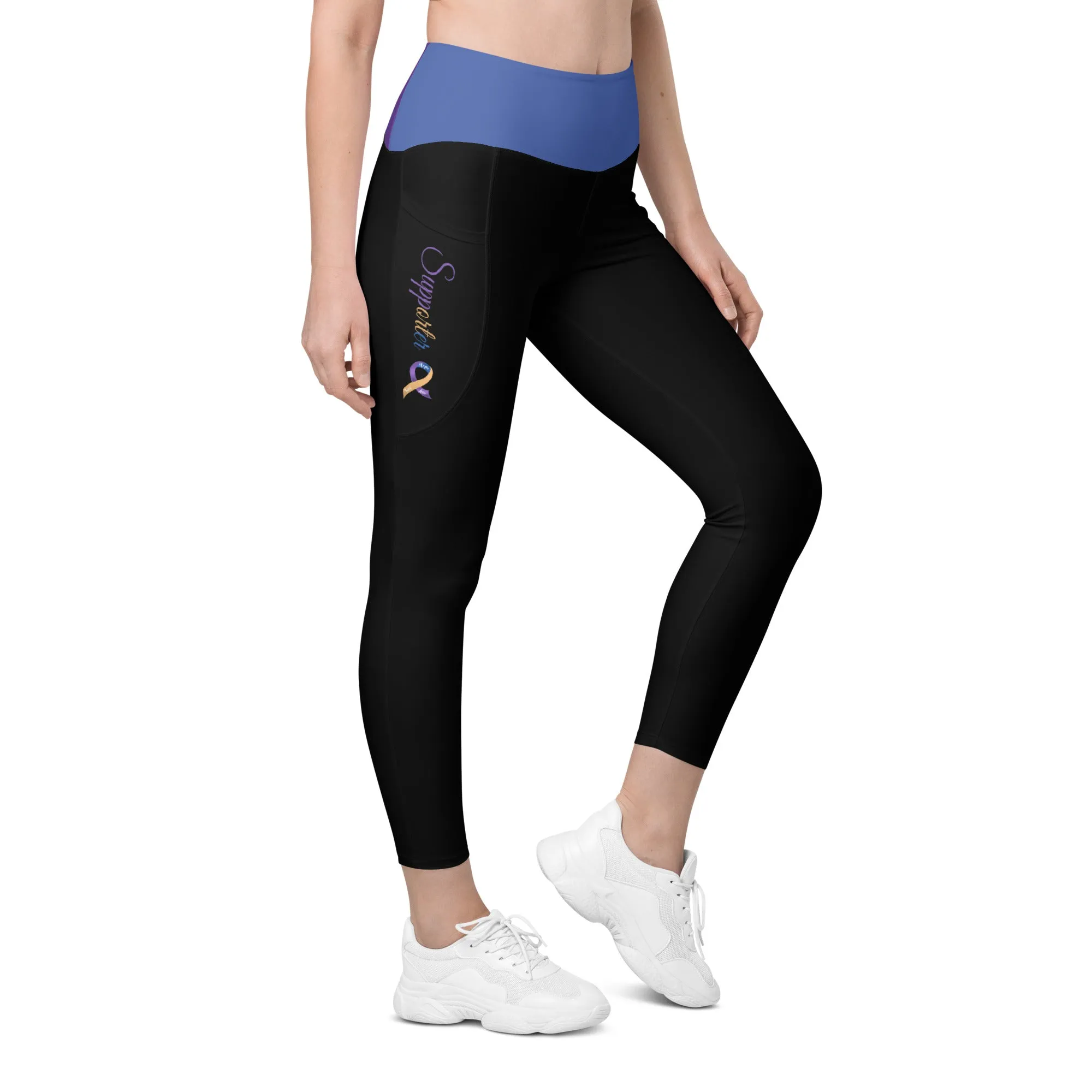 Bladder Cancer "Supporter" Ribbon Leggings with Pockets