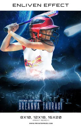 Breanna Softball Chicago High School Sports Template -  Enliven Effects