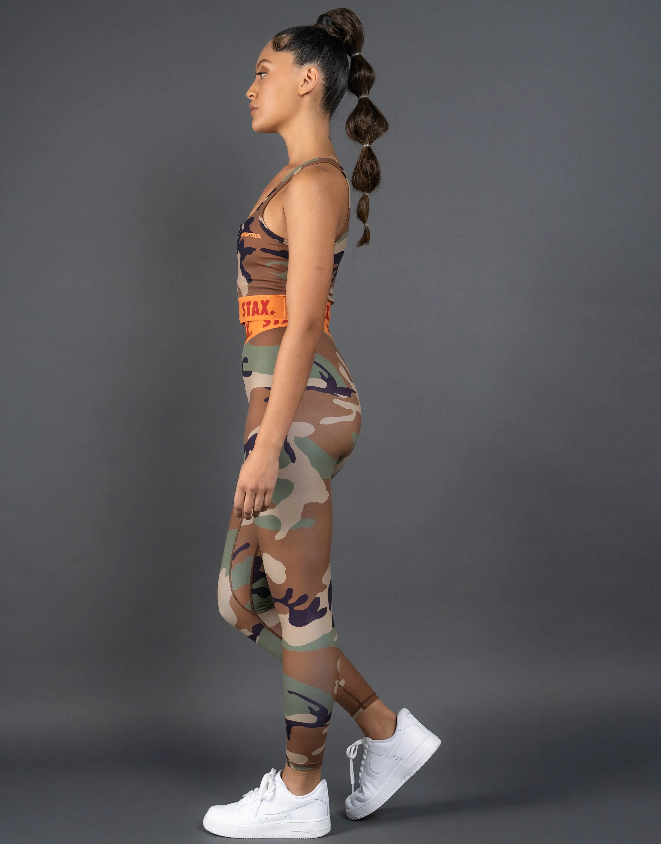 Camo WB Tights Full Length - Orange