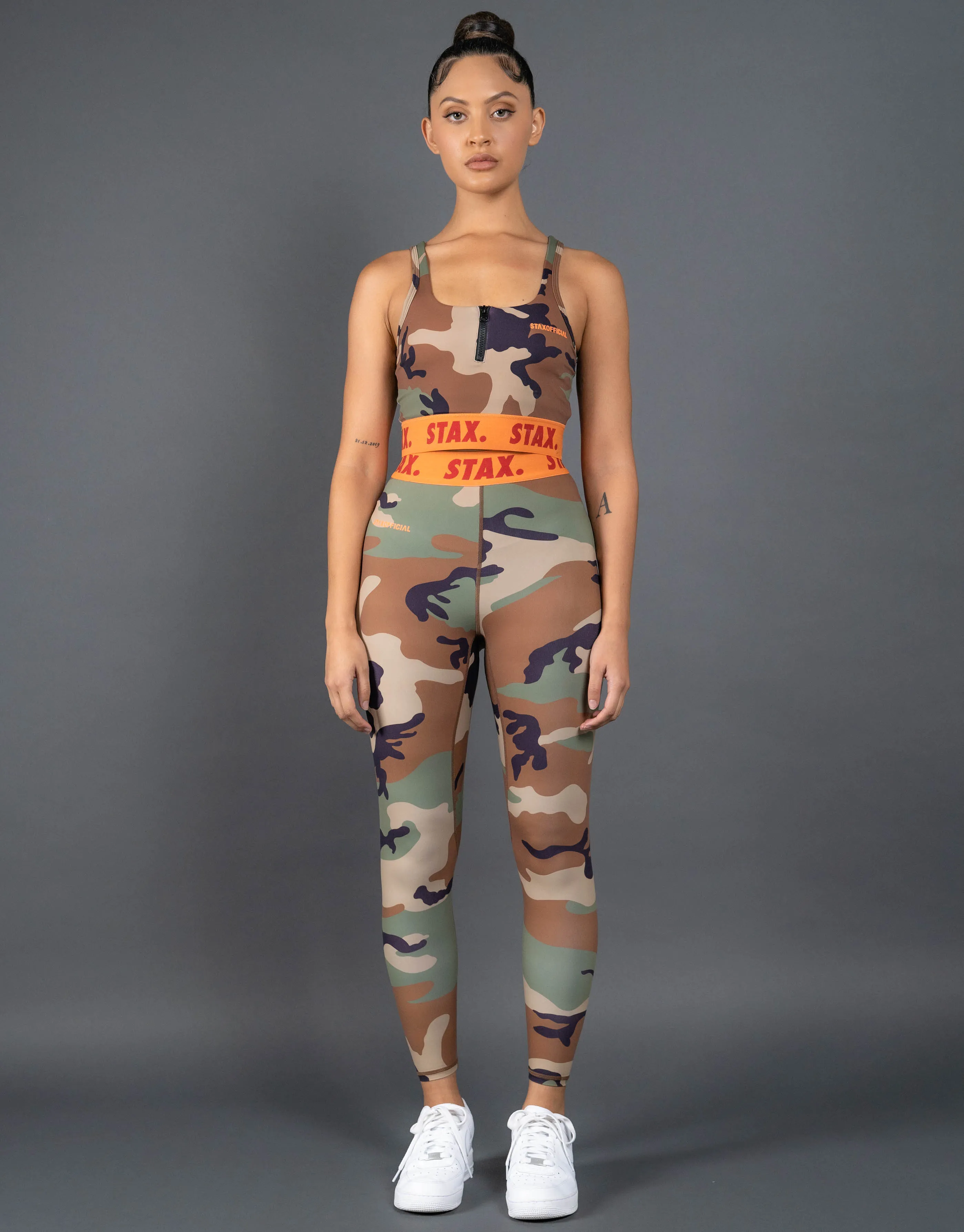 Camo WB Tights Full Length - Orange