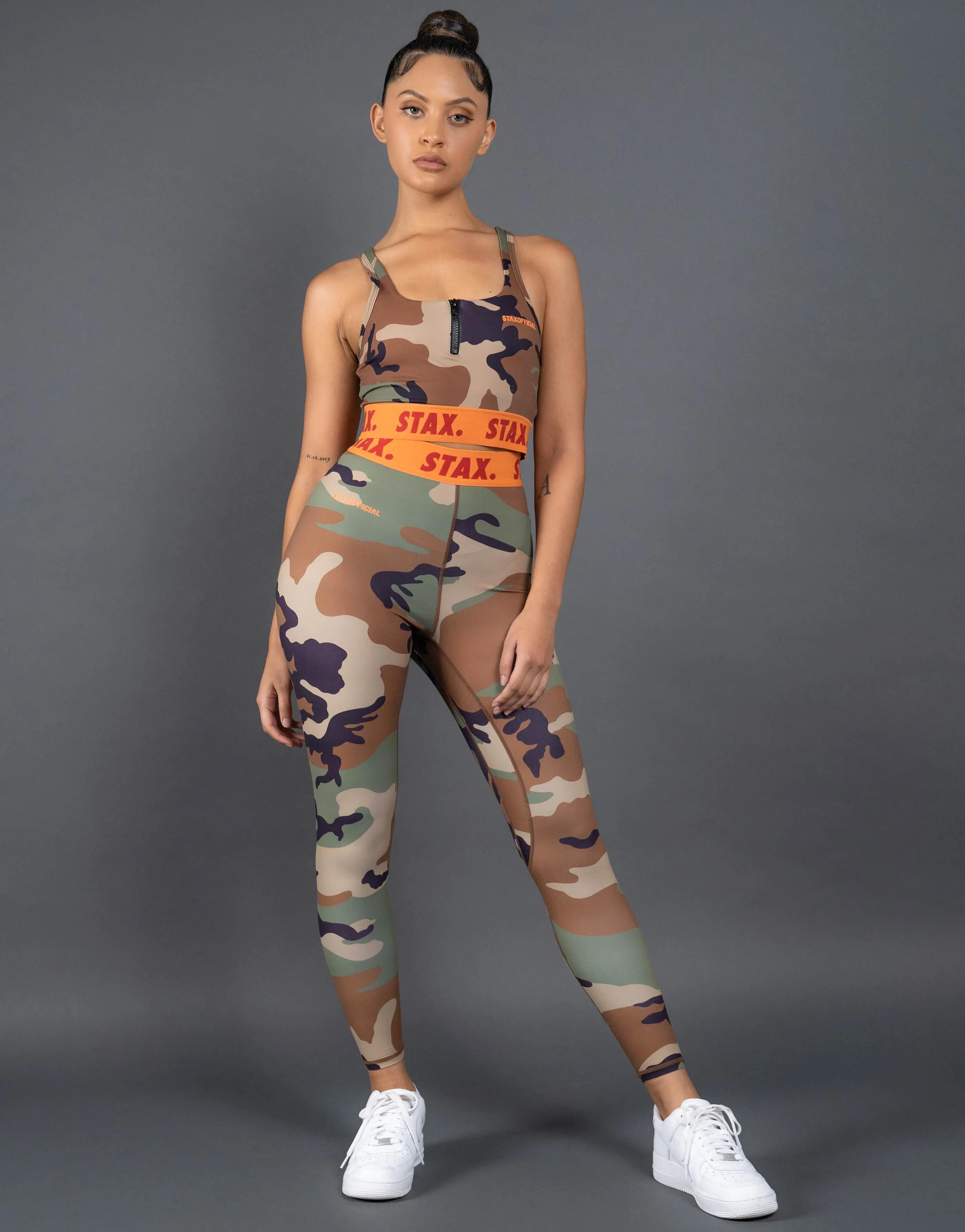 Camo WB Tights Full Length - Orange