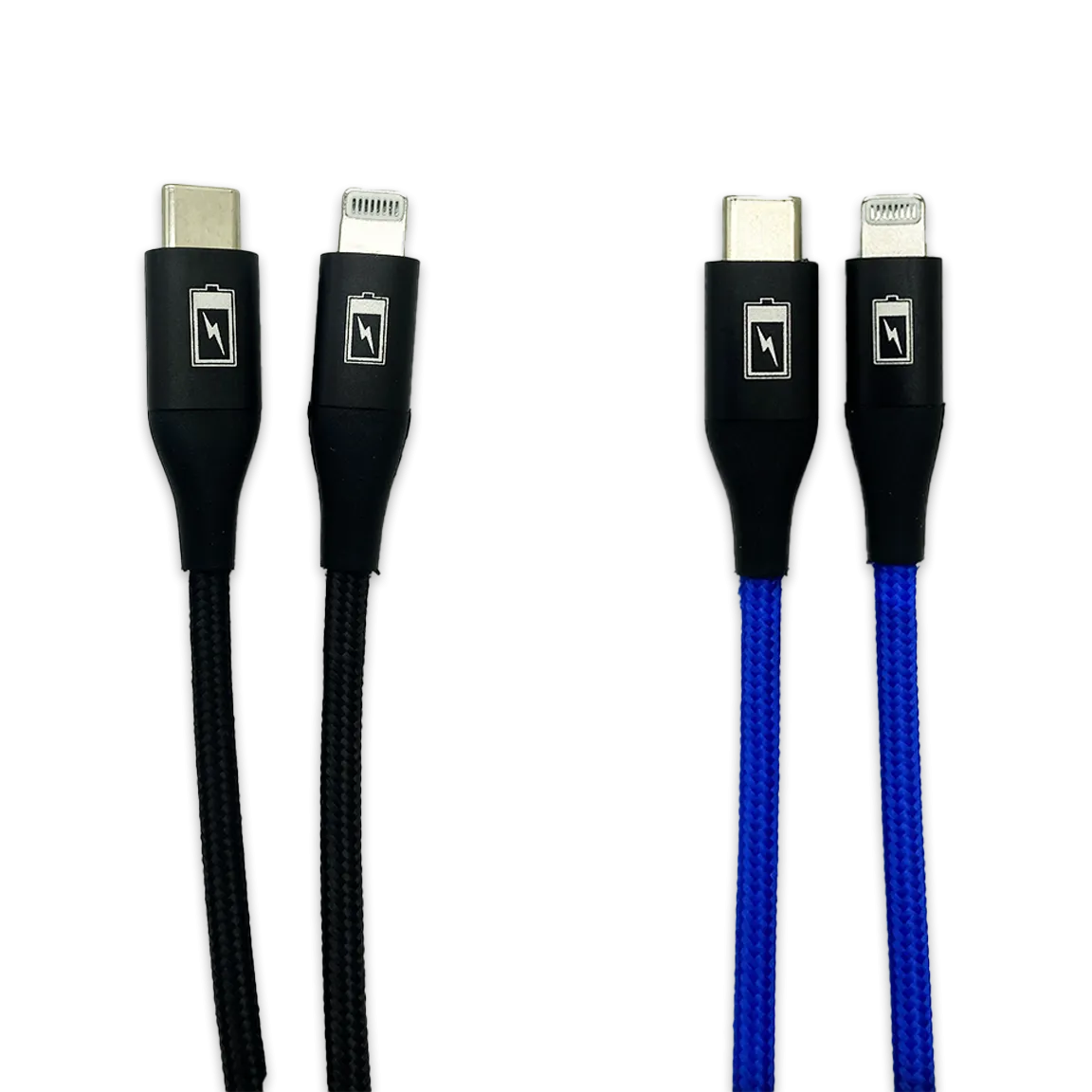 Charging Cable Braided Nylon USB-C to Lightning 3FT 2.4 Amp - 3 Pieces Per Pack 24606