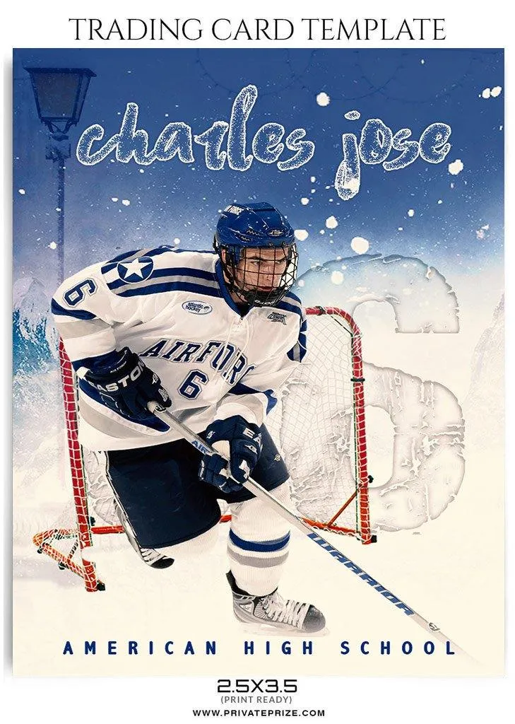 Charles Jose - Ice Hockey Sports Trading Card Photoshop Template