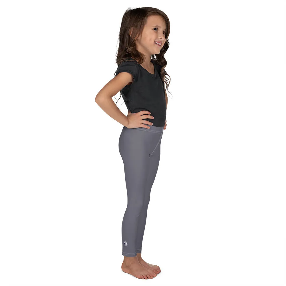 Color Splash: Solid Workout Leggings for Girls on the Move - Charcoal