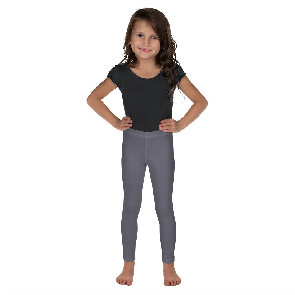 Color Splash: Solid Workout Leggings for Girls on the Move - Charcoal