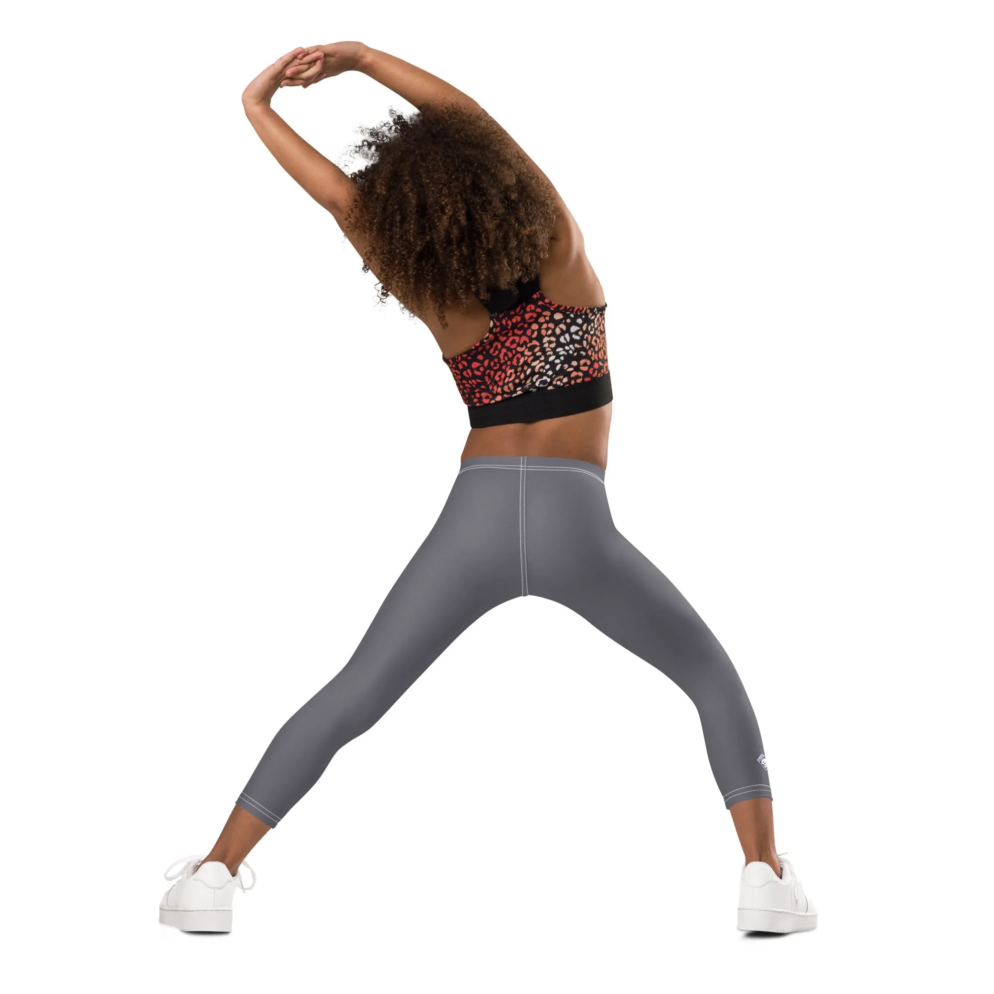 Color Splash: Solid Workout Leggings for Girls on the Move - Charcoal