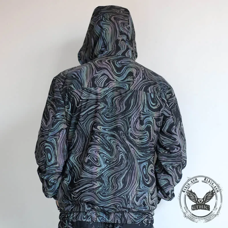 Colorful Reflective Polyester Techwear Jacket