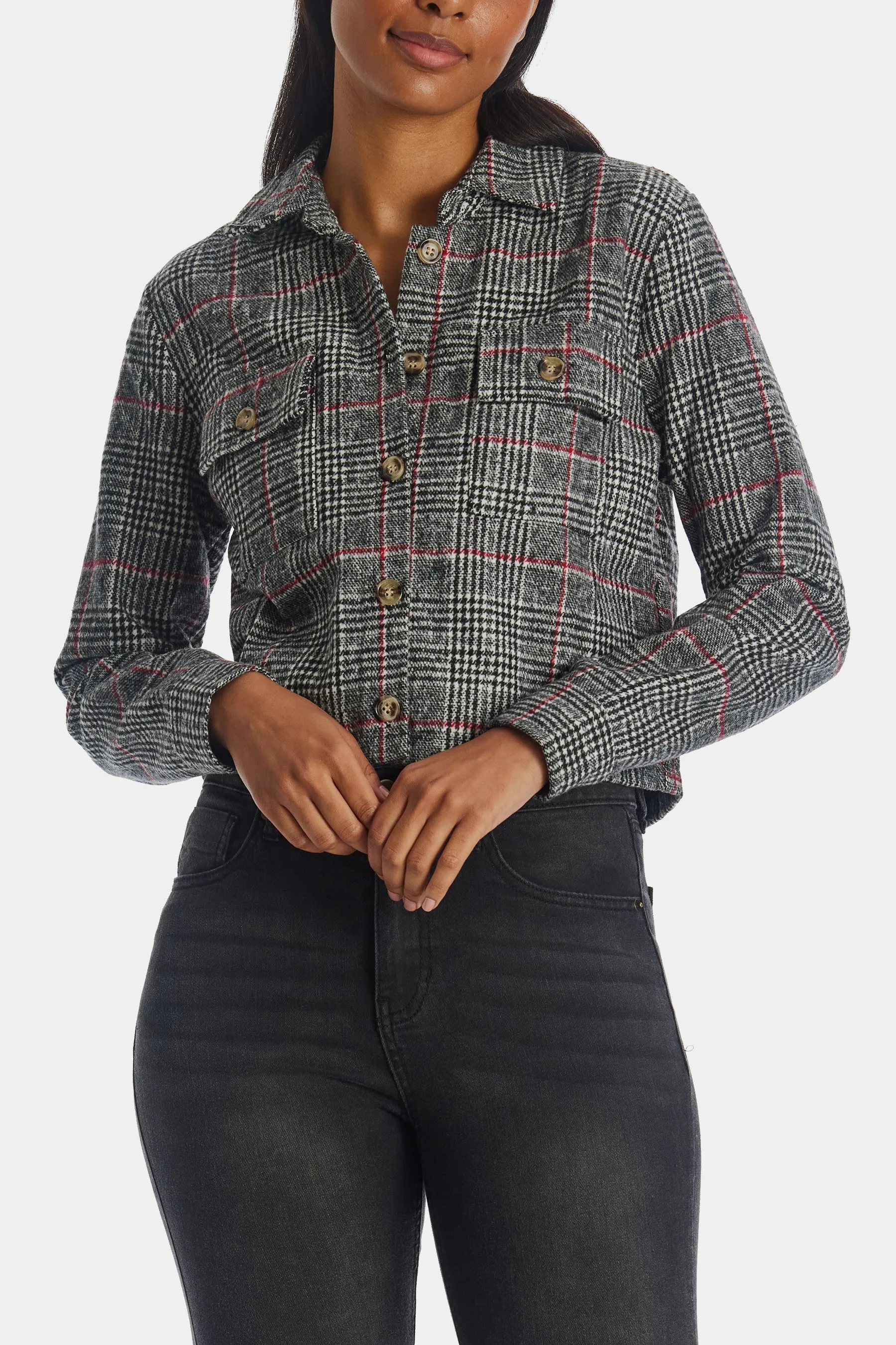 Cropped Plaid Shacket