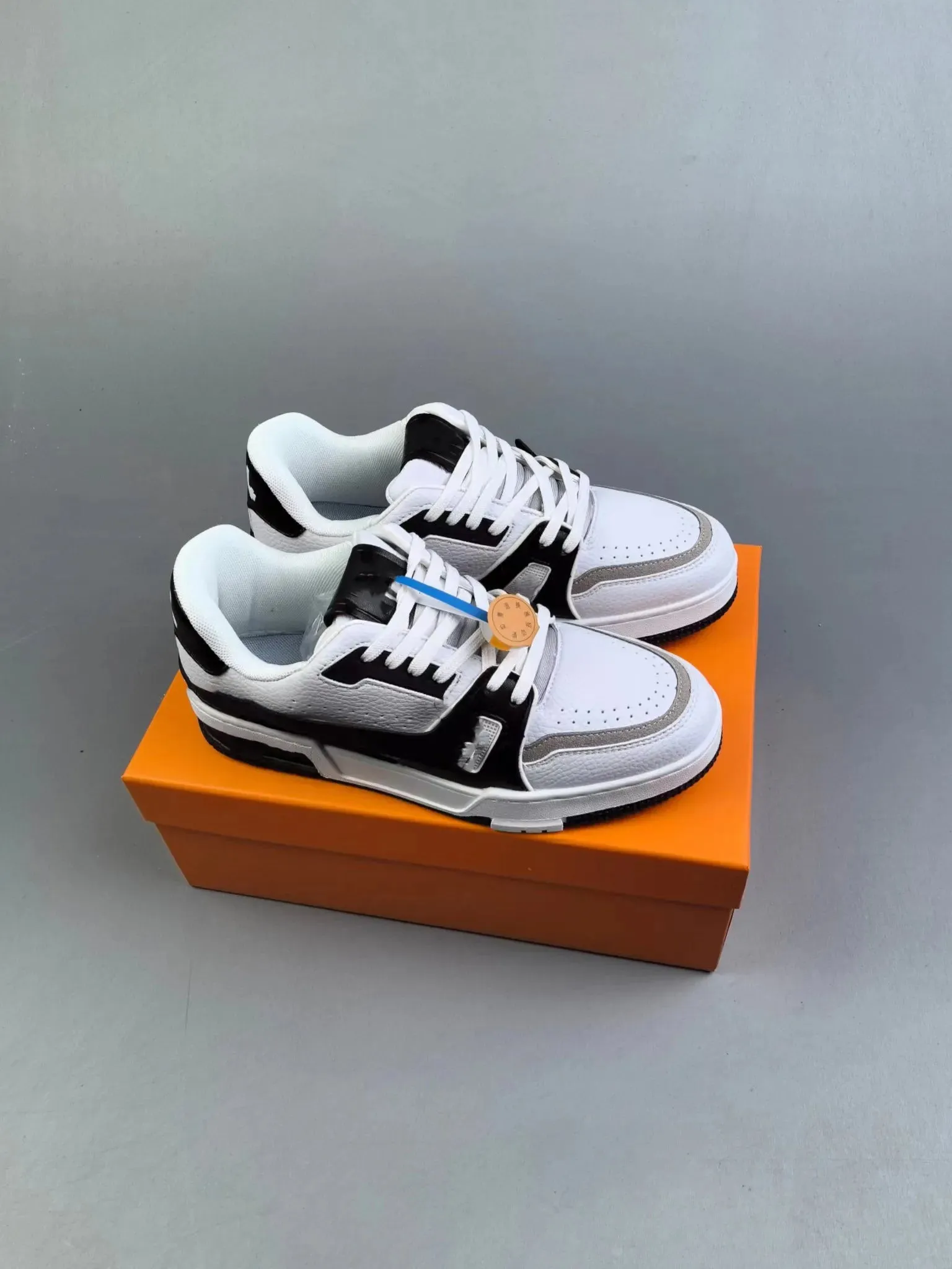 Designer Skate Sneaker Casual Shoes Virgil Casual Shoes Calfskin Leather Abloh Black White Green Red Blue Leather Overlays women men shoe size 36-45