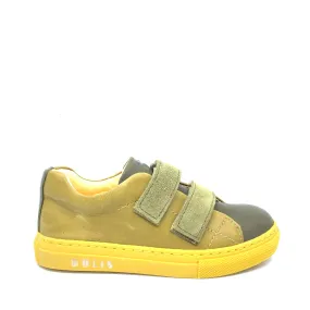 Dulis Olive Leather Velcro Sneaker