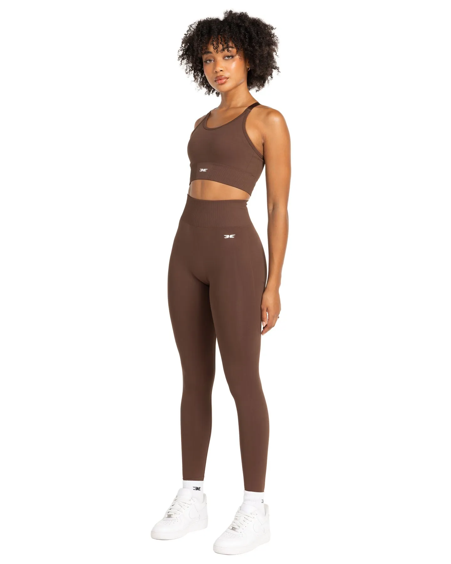 Elite Seamless V2 Leggings - Chocolate (Subtle Scrunch)