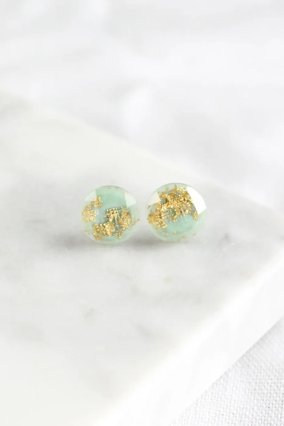 Gold Flake Leaf Ear Jackets