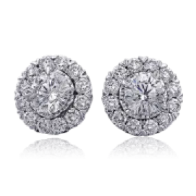 Halo Diamond Custom Earrings from various prices