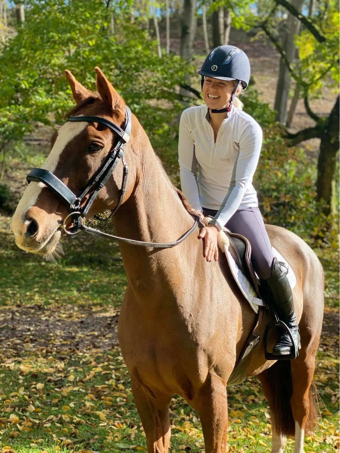 Hardy Equestrian Women's White Zip Base Layer