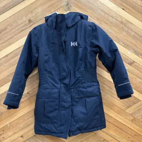 Helly Hansen - Children's Fleece-Lined Long Winter Jacket - MSRP comp $270: Navy Blue-children-8Y