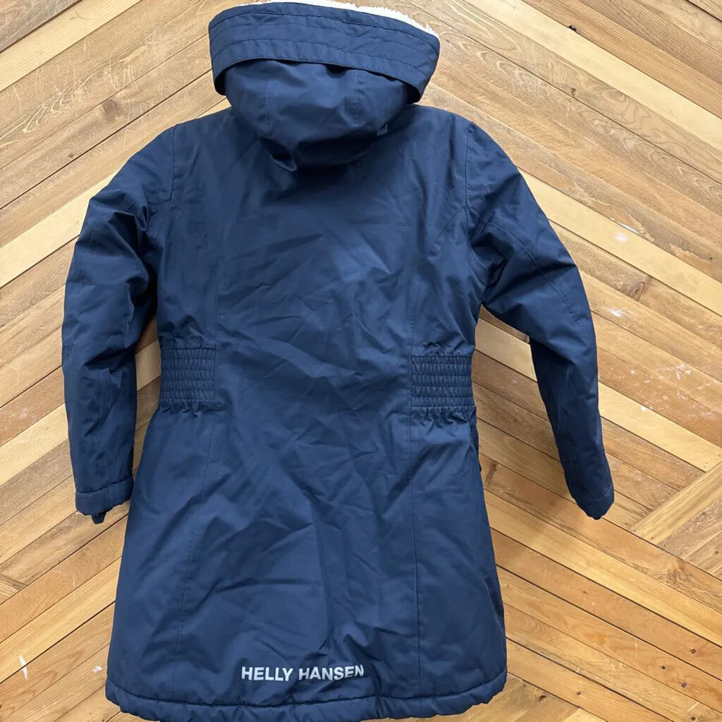 Helly Hansen - Children's Fleece-Lined Long Winter Jacket - MSRP comp $270: Navy Blue-children-8Y