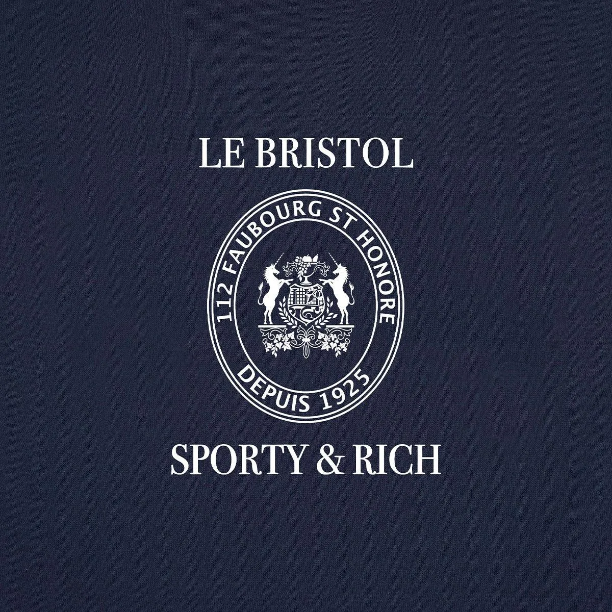   Le Bristol Paris Crest Seal Quarter Zip 'Navy White'