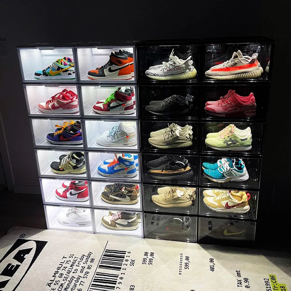 LED Light Up Sneaker Display Cases - Black - Single Case