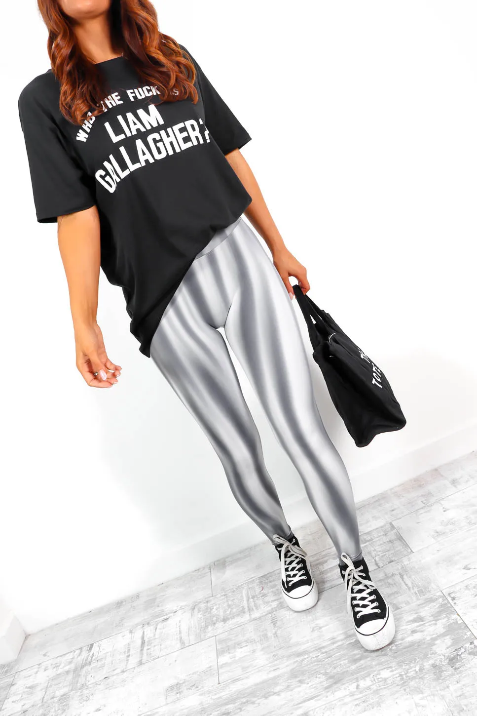 Leg It Like That - Grey Monochrome Tie Dye Leggings