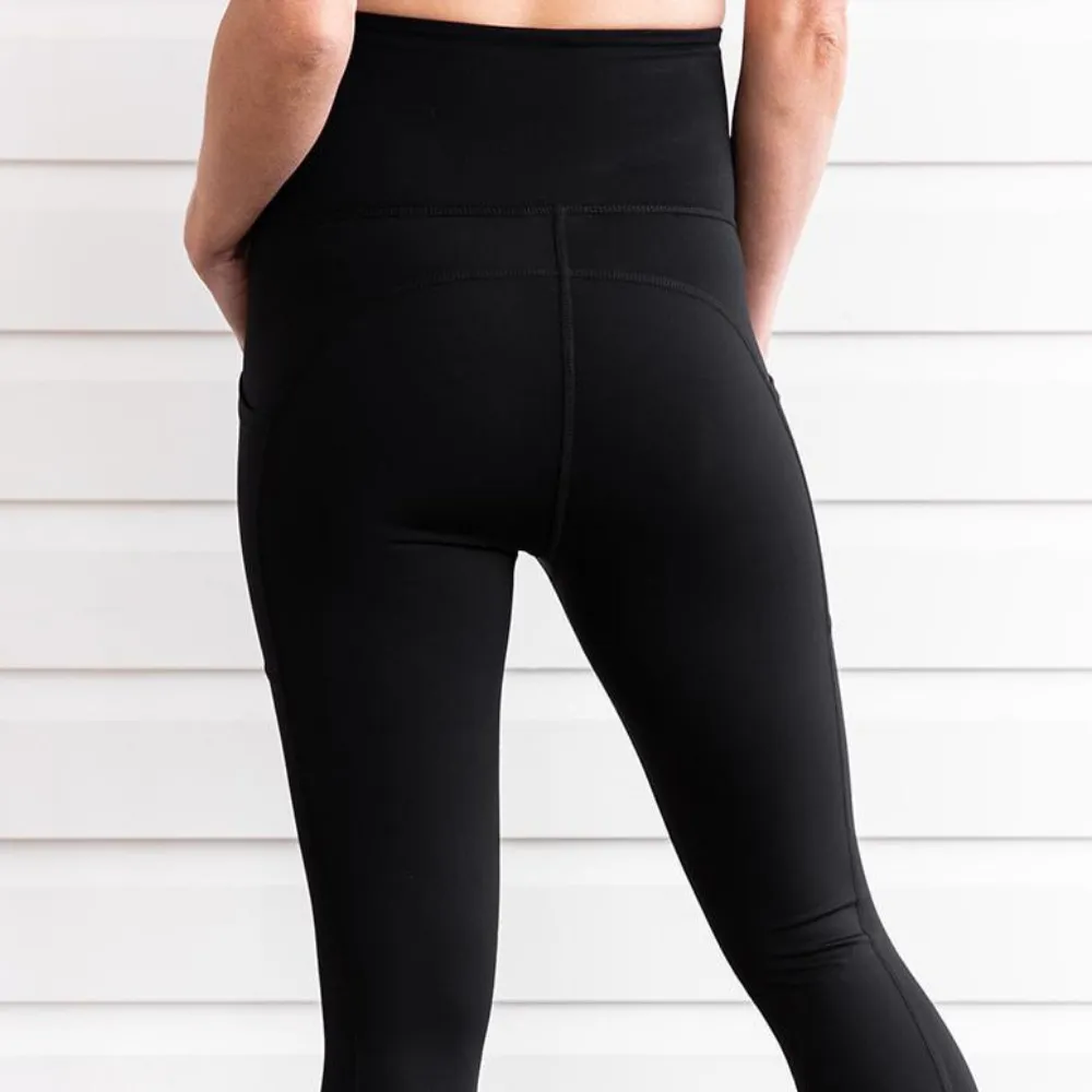 Maternity Leggings - Mama Love Pregnancy & Postpartum Full Length Black