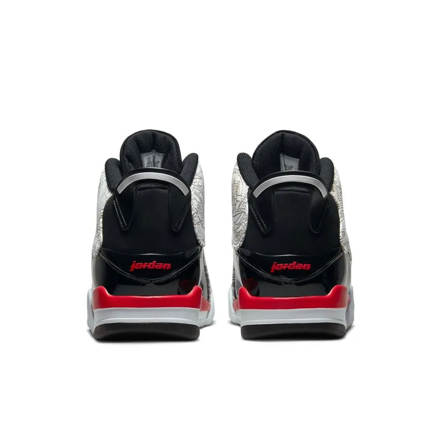 Men's Air Jordan Dub Zero - WHITE/FIRE RED-BLACK