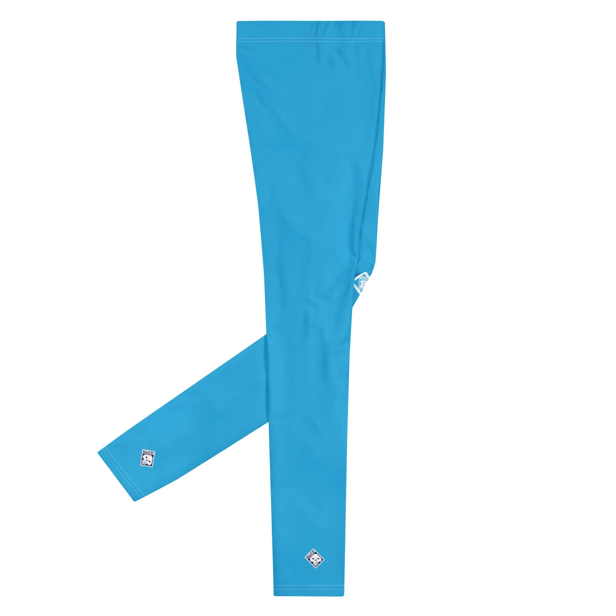 Men's Athletic Workout Leggings For Jiu Jitsu 005 - Cyan