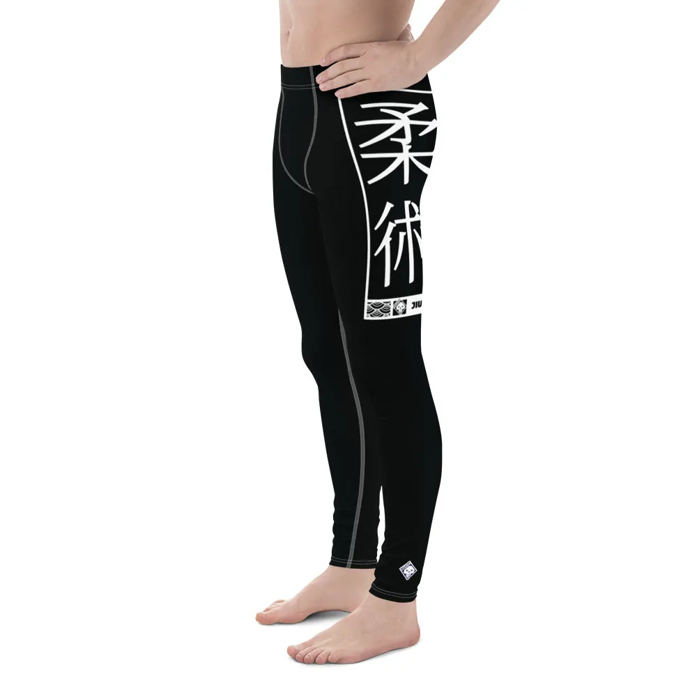 Men's Athletic Workout Leggings For Jiu Jitsu 015 - Noir