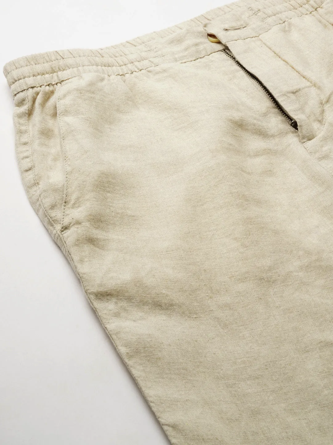 Men's Natural Linen Regular Fit Pant