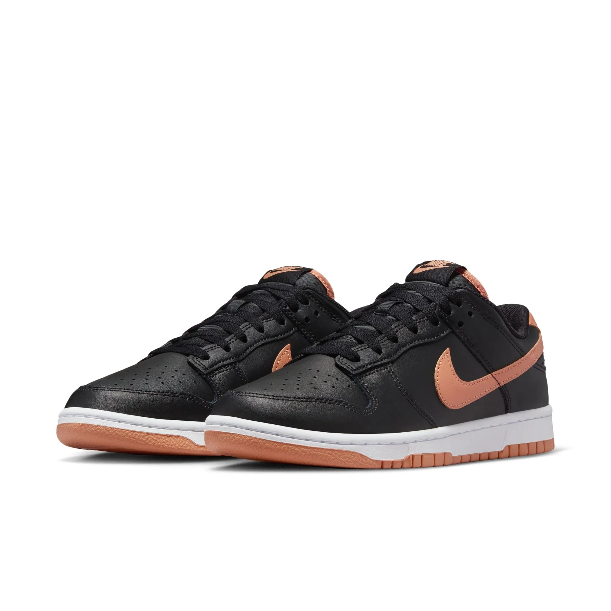 Men's Nike Dunk Low Retro - BLACK/AMBER BROWN-BLACK-WHITE