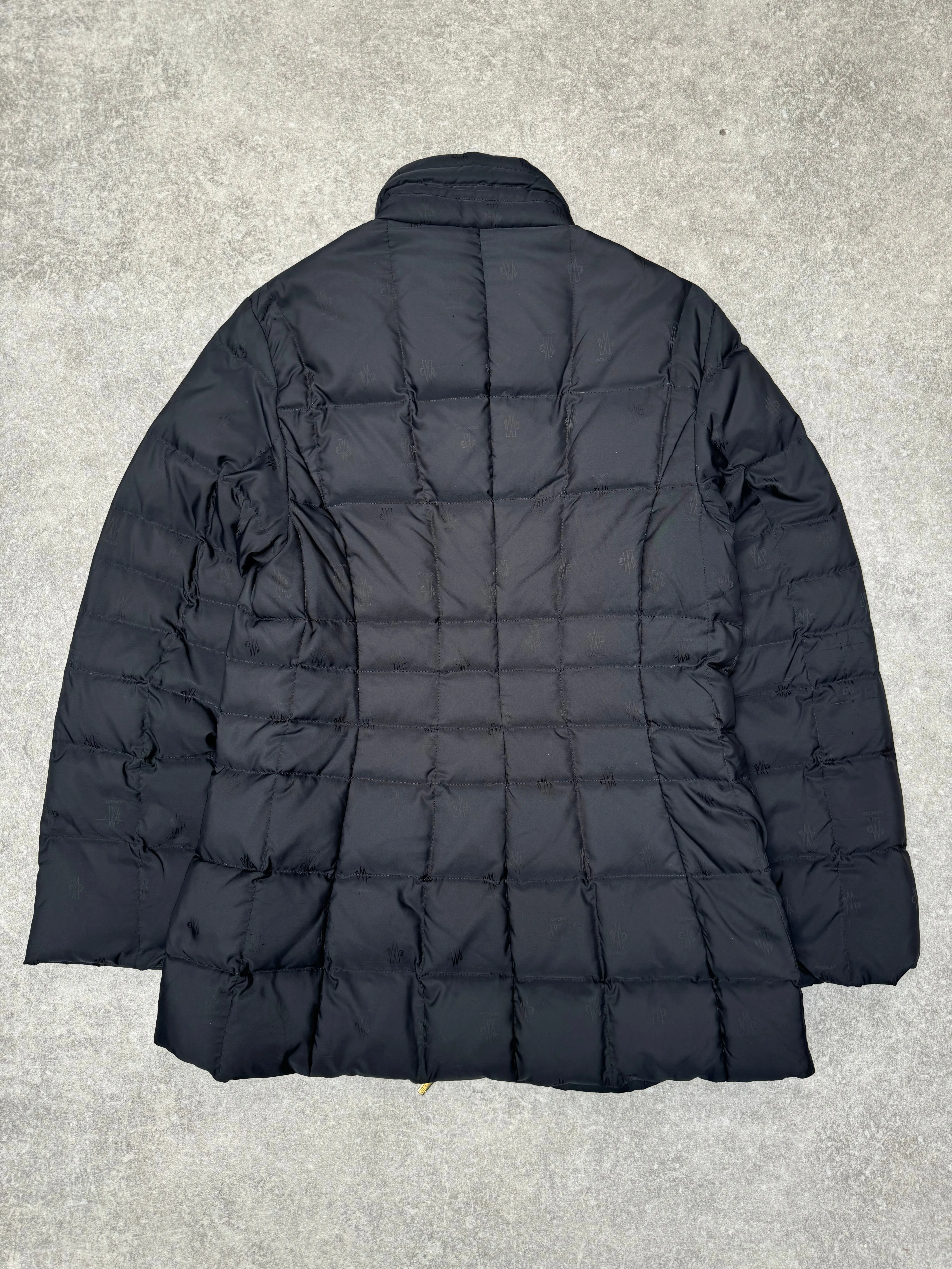 Moncler Logo Jacquard Mid-Length Puffer Jacket